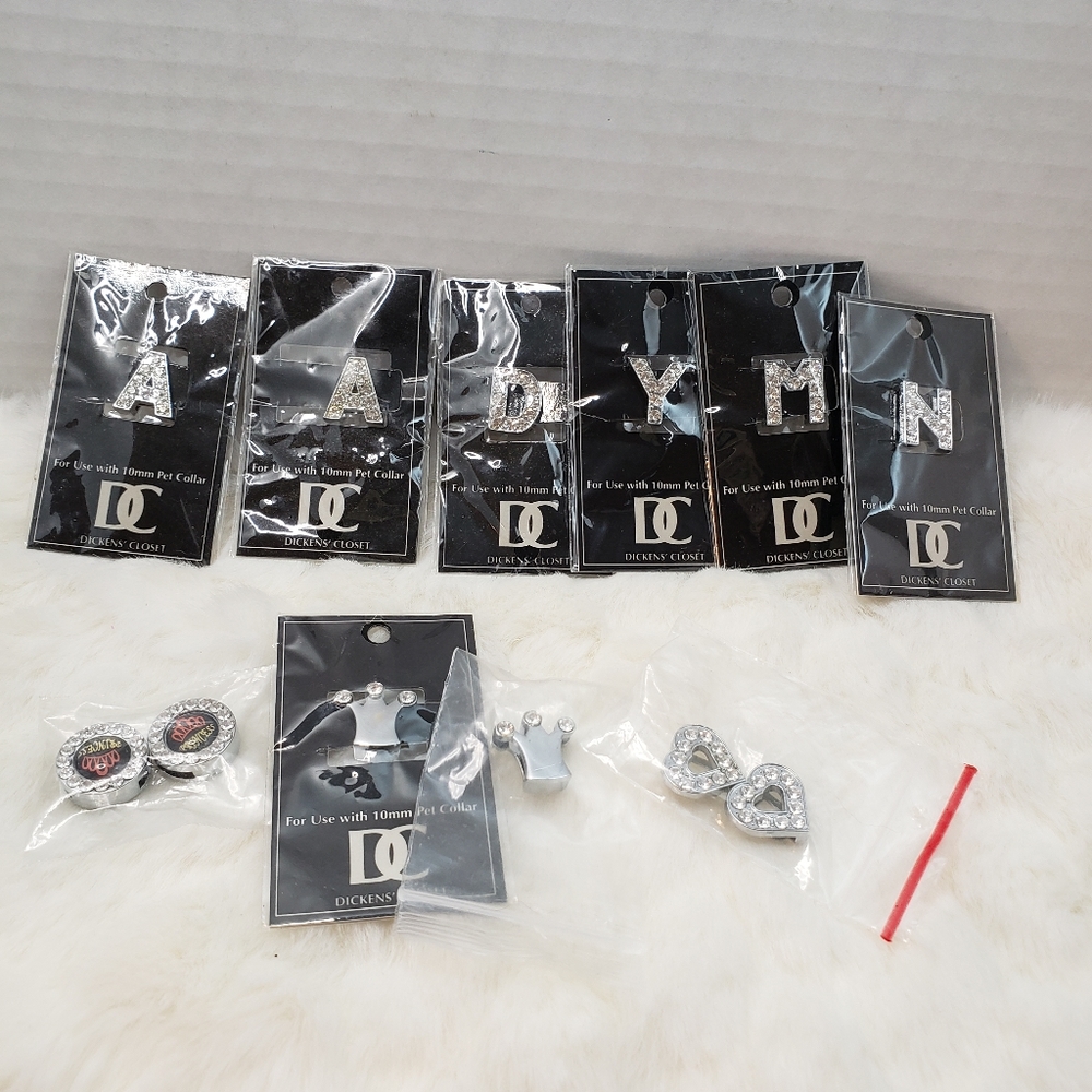 Slider Charms for Pet Collars or Leather Wrist Band for Humans